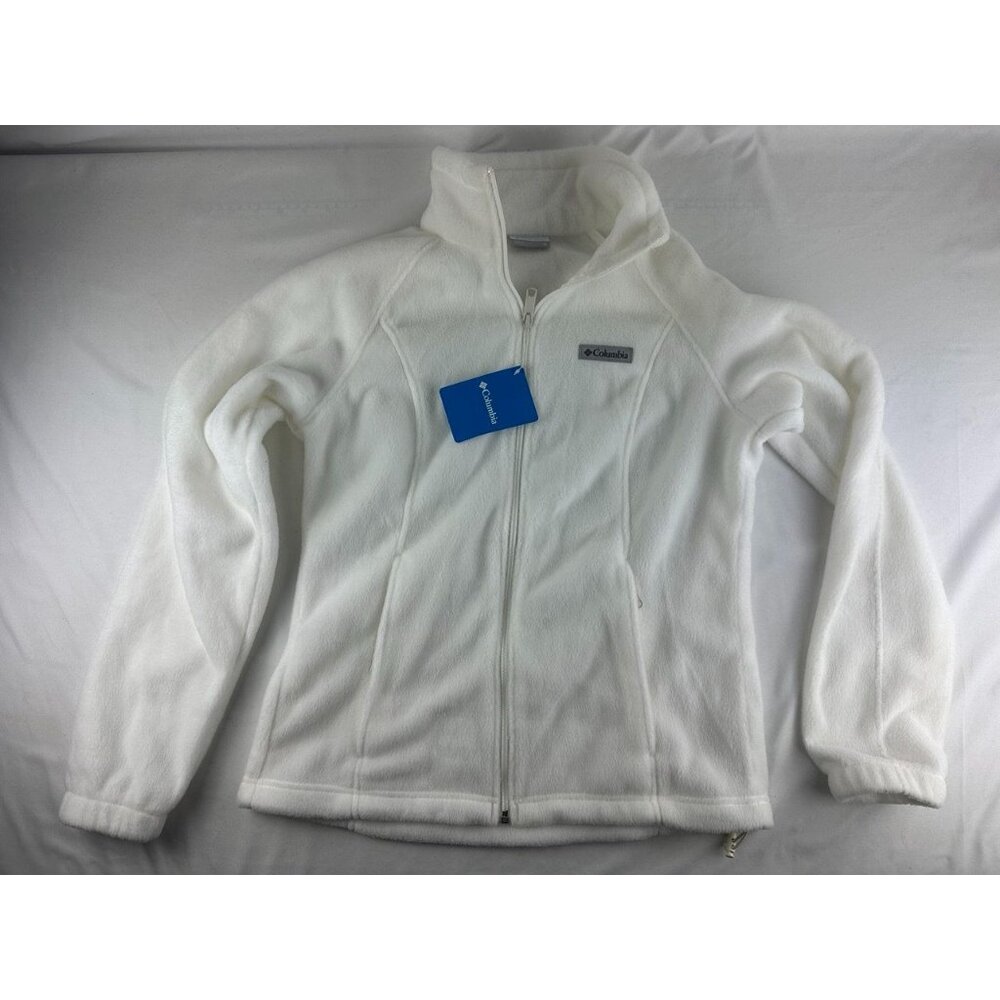 NWT COLUMBIA Women's Benton Springs™ Full Zip Fleece Jacket White Size M - Picture 2 of 9